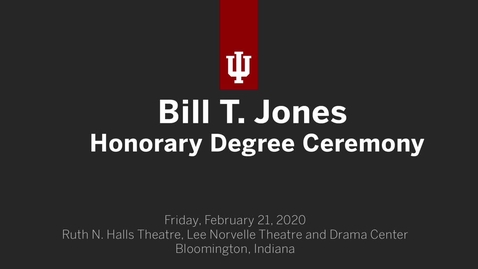Thumbnail for Bill T. Jones Honorary Degree Ceremony