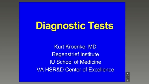 Thumbnail for Diagnostic Tests, Kurt Kroenke, MD