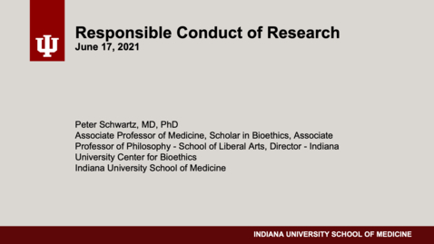 Thumbnail for Responsible Conduct of Research