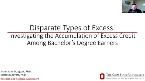 Thumbnail for Disparate Types of Excess: Investigating the Accumulation of Excess Credit Among Bachelor’s Degree Earners