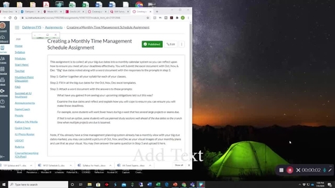 Thumbnail for Time Management Big Dates Assignment Demonstration