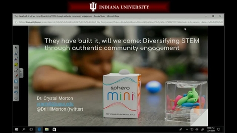Thumbnail for Medicine Grand Rounds_1_24_2020:  &quot;They Have Built It, Will We Come - Diversifying STEM Through Authentic Community&quot;  Crystal Morton