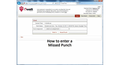 Thumbnail for Log a Missed Punch