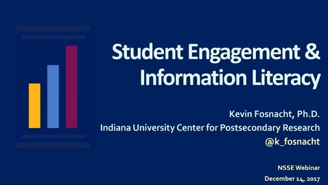 Thumbnail for entry Student Engagement and Information Literacy