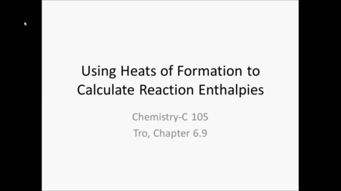 Thumbnail for Heats of Formation
