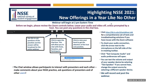 Thumbnail for entry Highlighting NSSE 2021: New Offerings in a Year Like No Other