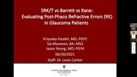 Thumbnail for SRK/T vs Barrett vs Kane: Evaluating post-phaco refractive errors in glaucoma patients