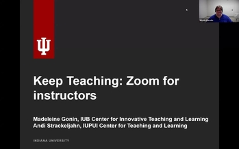 Zoom For Instructors Webinar Recordings Tools Resources Keep Teaching Indiana University