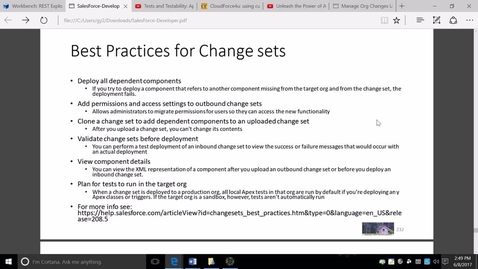 Thumbnail for SalesForce Apex Training - Session 14 on Change Management