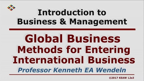 Thumbnail for X100 02-3 Methods for Entering International Busienss