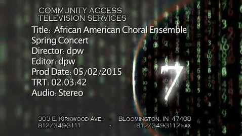 Thumbnail for African American Choral Ensemble Spring Concert 2015