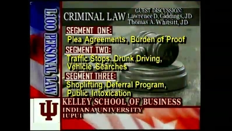 Thumbnail for L100 05-1 Plea Agreements &amp; Burden of Proof
