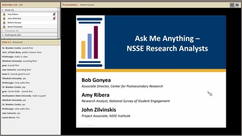 Thumbnail for entry Ask Me Anything -  NSSE Research Analysts