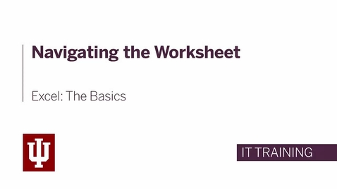 Thumbnail for entry Excel: The Basics - Navigating the Worksheet