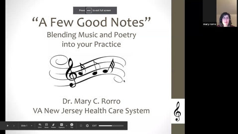 Thumbnail for entry MnM - &quot;A Few Good Notes&quot; with Dr. Mary Rorro