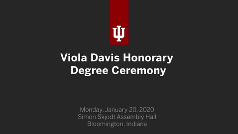 Thumbnail for entry Viola Davis Honorary Degree Ceremony