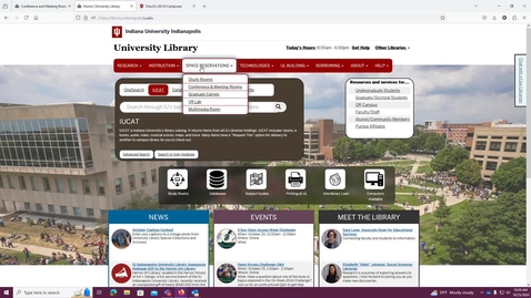 Thumbnail for How to reserve a space for the IUI University Library 