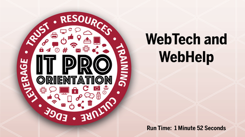 Thumbnail for WebTech and WebHelp Services