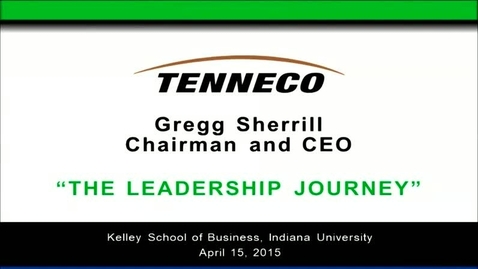 Thumbnail for Gregg Sherrill The Leadership Journey (April 2015)