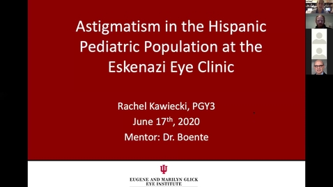 Thumbnail for entry Astigmatism in the Hispanic pediatric population in the Eskenazi Eye Clinic