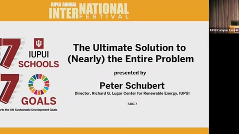 Thumbnail for entry Peter Schubert: The Ultimate Solution to (Nearly) the Entire Problem - Making the World a Better Place with the SDGs