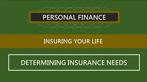 Thumbnail for entry F260 08-2 Determining Insurance Needs