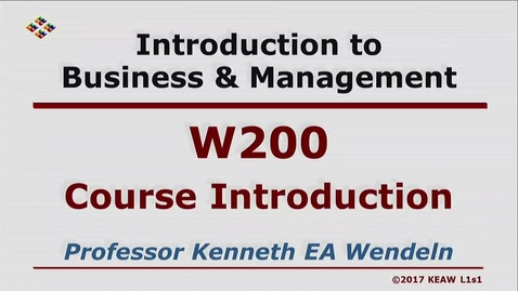 Thumbnail for W200 00 Course Introduction