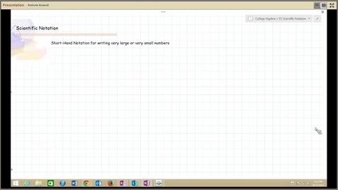 Thumbnail for B111 M123 College Algebra, Scientific Notation, P2