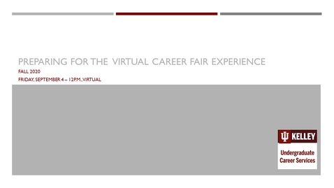 Thumbnail for entry K2C:  Preparing for Virtual Career Fair