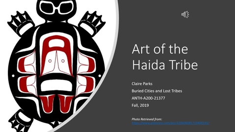 Thumbnail for entry ClaireParks: Art of the Haida Tribe