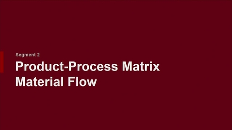 Thumbnail for entry P200 03-2 Product-Process Matrix: Material Flow