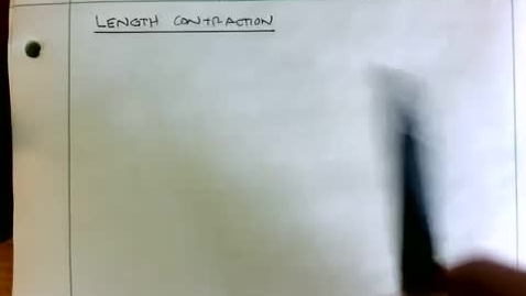 Thumbnail for Length Contraction
