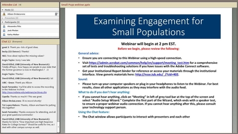 Thumbnail for entry Examining Engagement for Small Populations