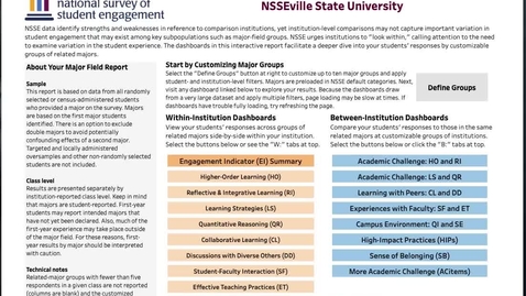 Thumbnail for NSSE Major Field Report 2021 Tutorial