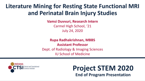 Thumbnail for Vamsi Duvvuri Mentor Presentation
