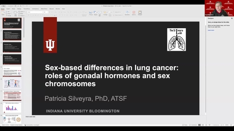 Thumbnail for IUSCCC Grand Rounds 1/10/2025: &quot;Sex-based differences in lung cancer: roles of gonadal hormones and sex chromosomes&quot; Patricia Silveyra, MSc, PhD Associate Professor, School of Public Health Adjunct Associate Professor, IU School of Medicine