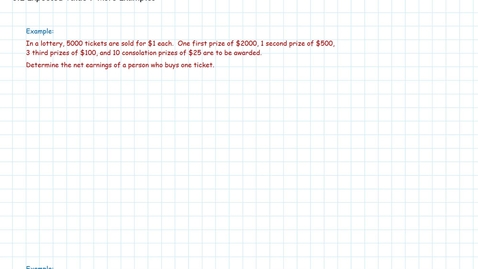 Thumbnail for entry Expected Value:  More Examples