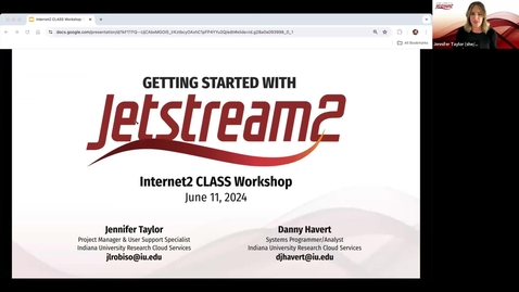 Thumbnail for Part 1: Getting Started With Jetstream2 (June 11, 2024)