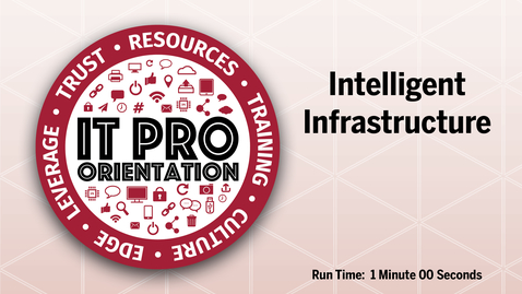 Thumbnail for entry Intelligent Infrastructure - II