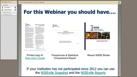 Thumbnail for entry Increase dissemination and discussion of results: Introducing the NSSE Data User's Guide