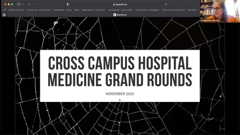 Thumbnail for entry Hospital Medicine Grand Rounds - November 1, 2023  |  Guest Speaker: Ryan Marino, MD