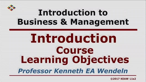 Thumbnail for entry X100 01-2 Course Learning Objectives