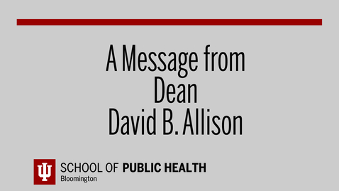 Thumbnail for Dean Allison Graduation 2020 SPH