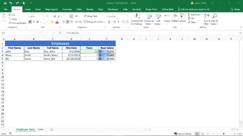 Thumbnail for entry Excel Workspace Overview
