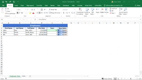 Thumbnail for Excel Workspace Overview