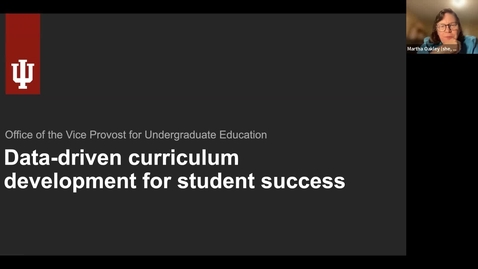 Thumbnail for entry Data-Driven curriculum development for student success - Martha Oakley