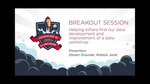 Thumbnail for entry 2pm - Helping others find our data: development and improvement of a data workshop