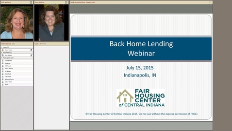 Thumbnail for Back Home in Indiana Alliance Webinar Lending