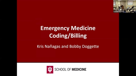Thumbnail for 2024_08_29 Billing and Coding - Dr. Kris Nanagas and Dr. Bob Doggette