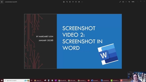 Thumbnail for entry Screenshot Video 2: Screenshot in Word